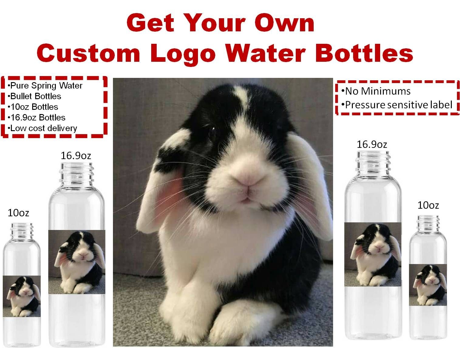 custom logo water bottles, personalized, labels